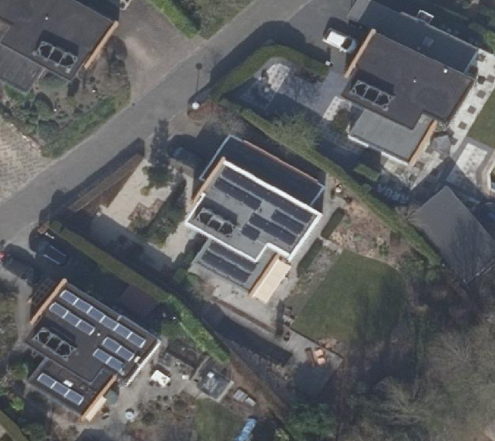 True ortho Luchtfoto op daksegment