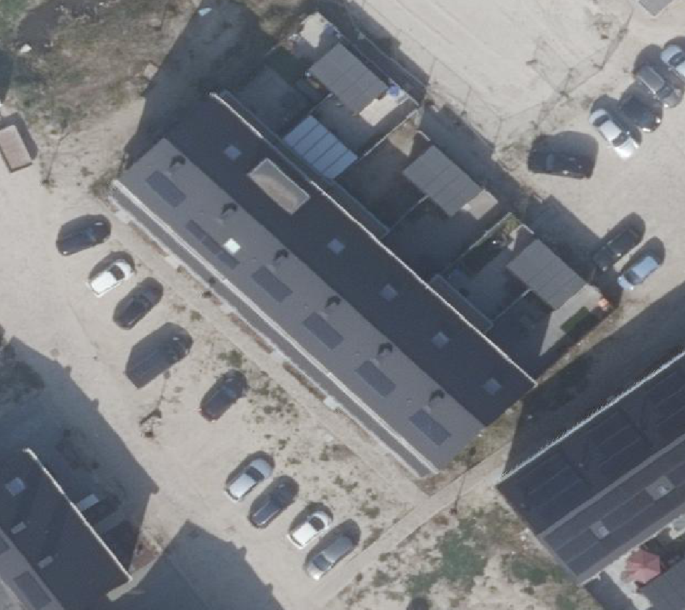 True ortho Luchtfoto op daksegment
