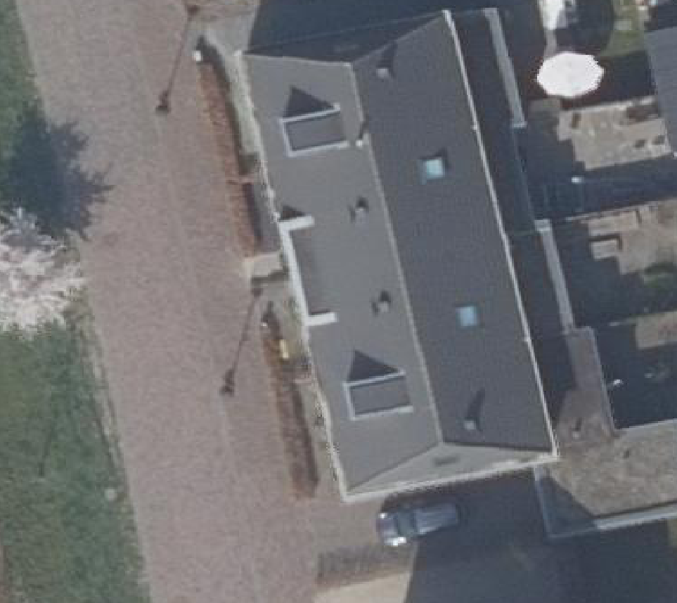 True ortho luchtfoto van Almere met zicht op woning