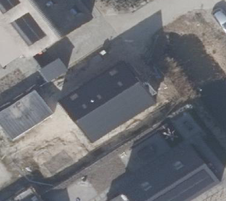 True ortho luchtfoto van Almere met zicht op woning