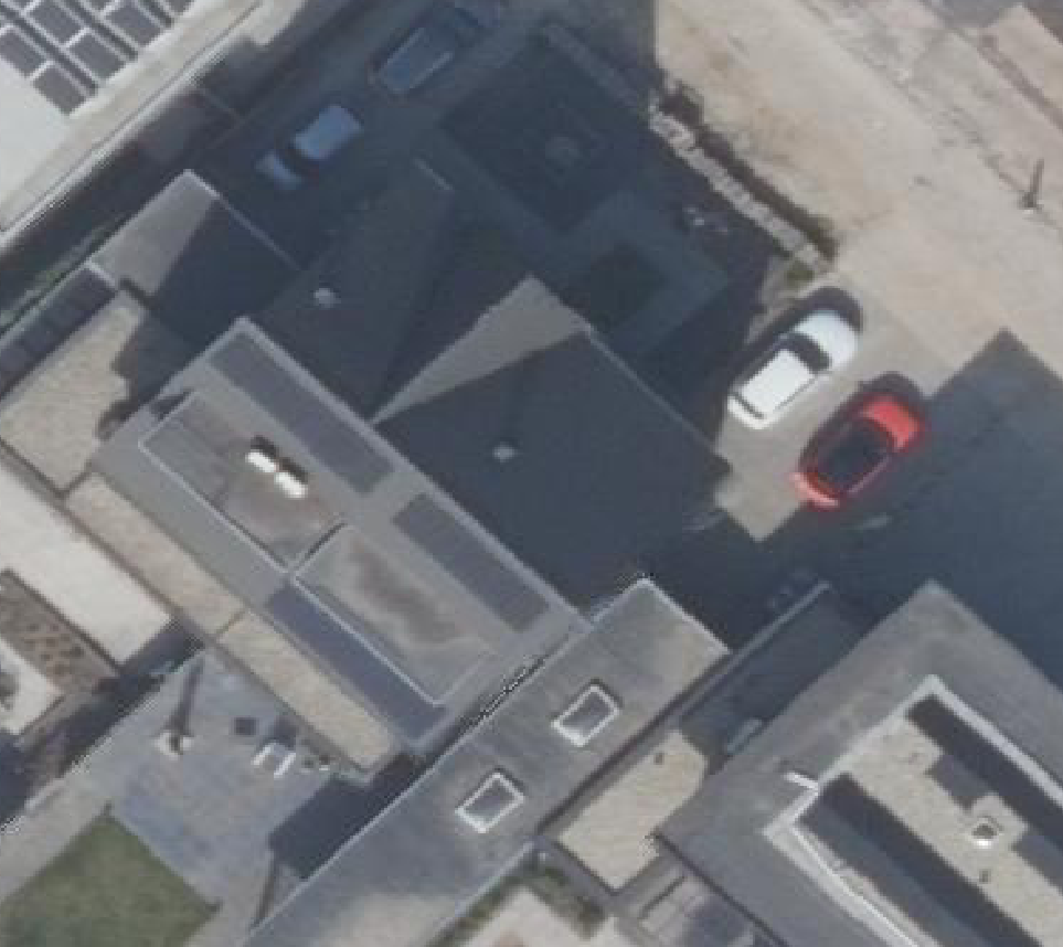 True ortho luchtfoto van Almere met zicht op woning