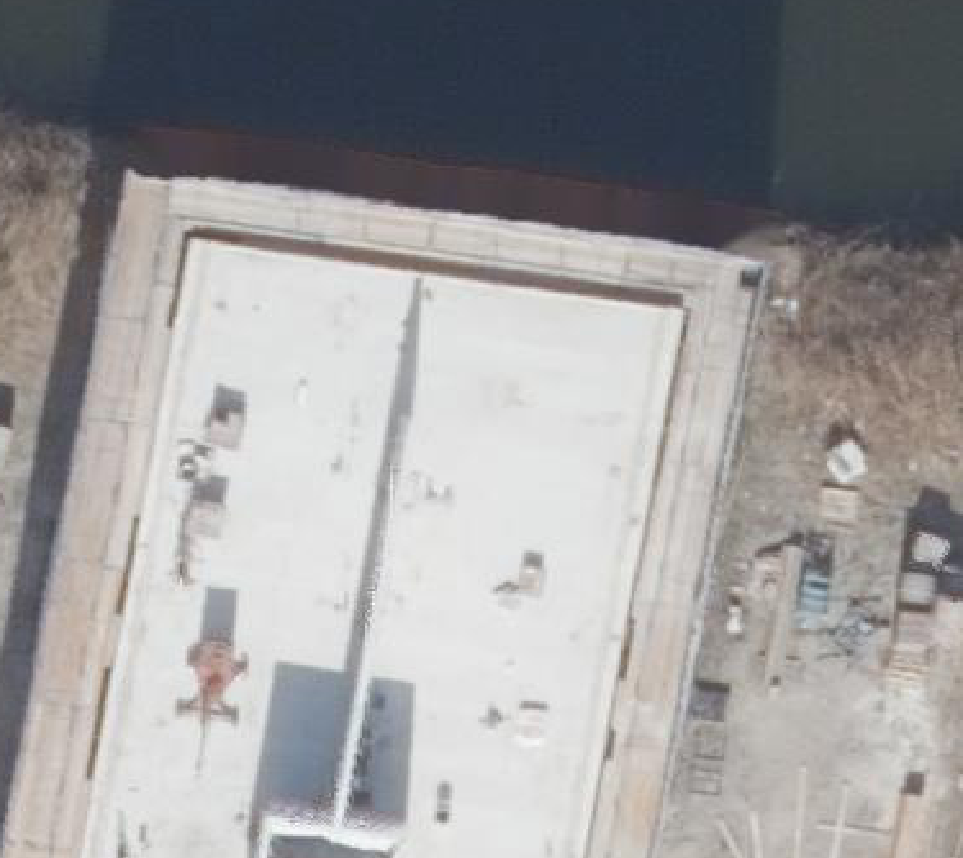 True ortho Luchtfoto op daksegment ingezoomd