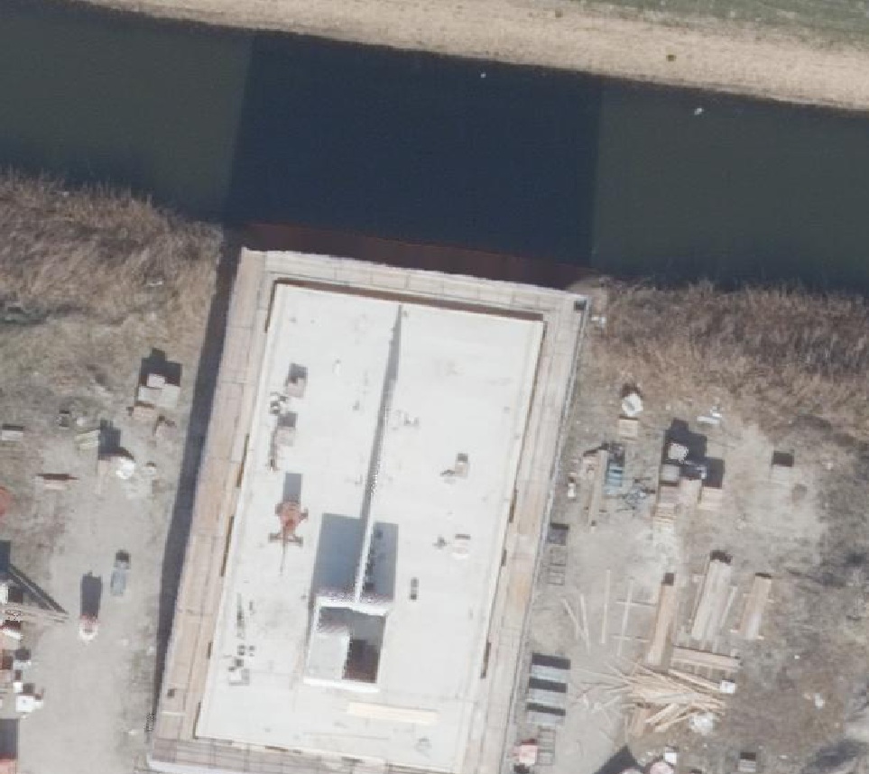 True ortho Luchtfoto op daksegment