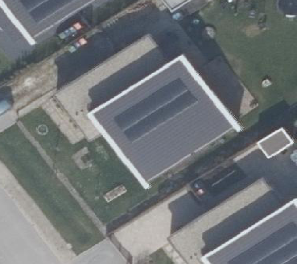 True ortho luchtfoto van Almere met zicht op woning