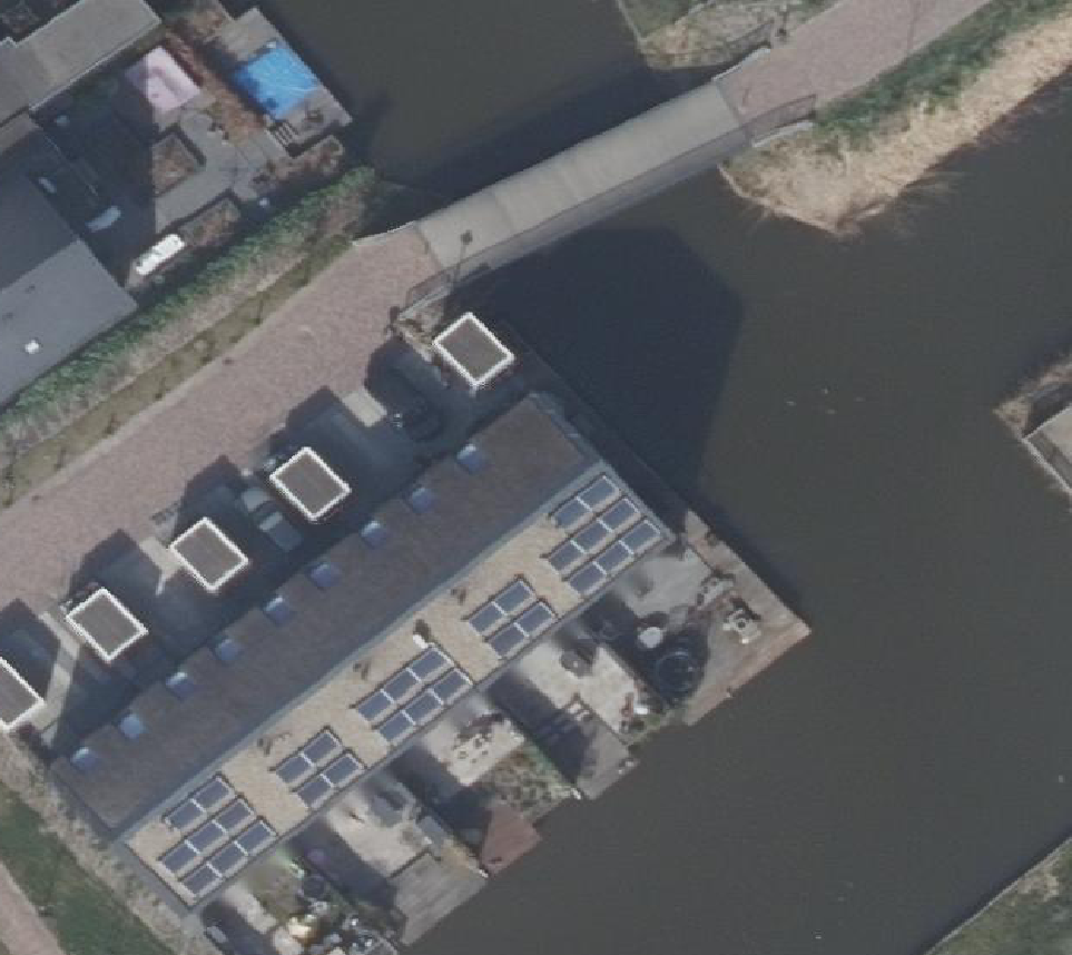 True ortho Luchtfoto op daksegment