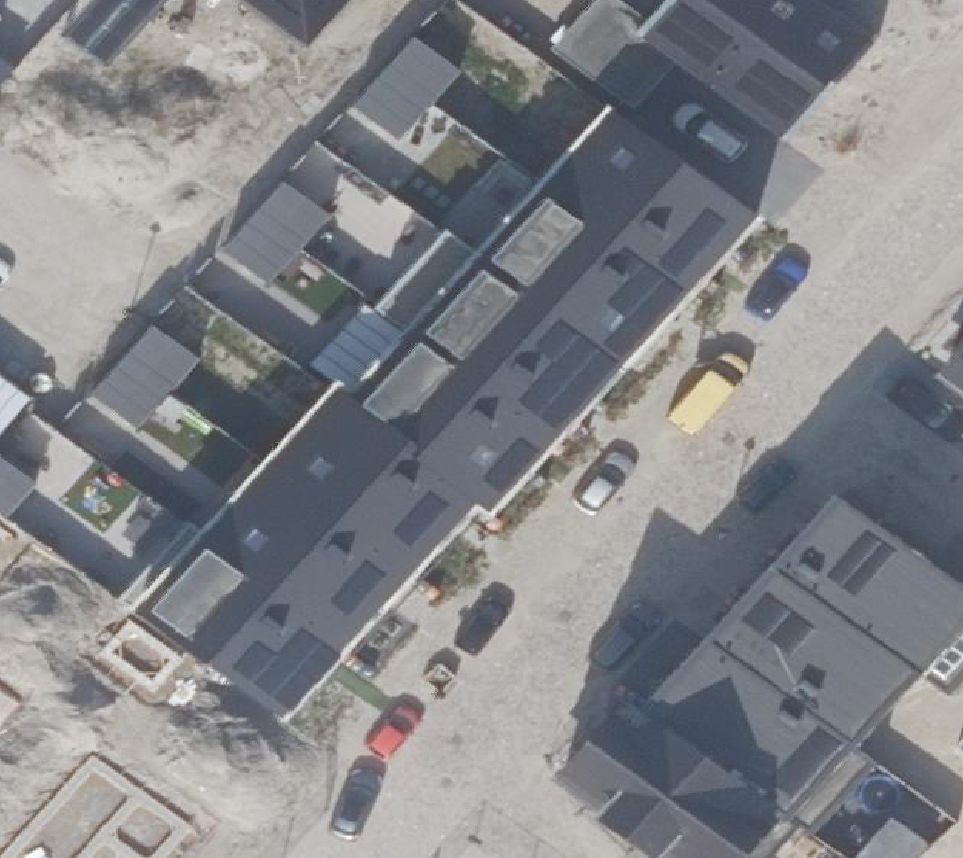 True ortho Luchtfoto op daksegment