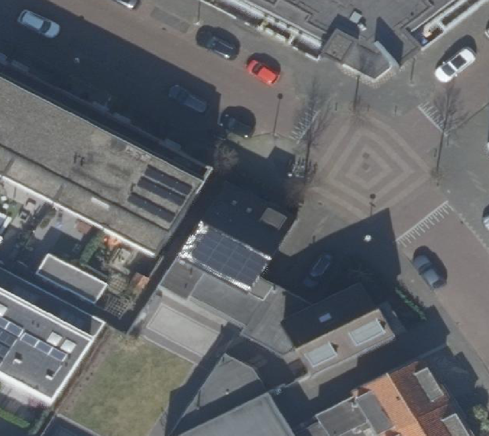 True ortho Luchtfoto op daksegment