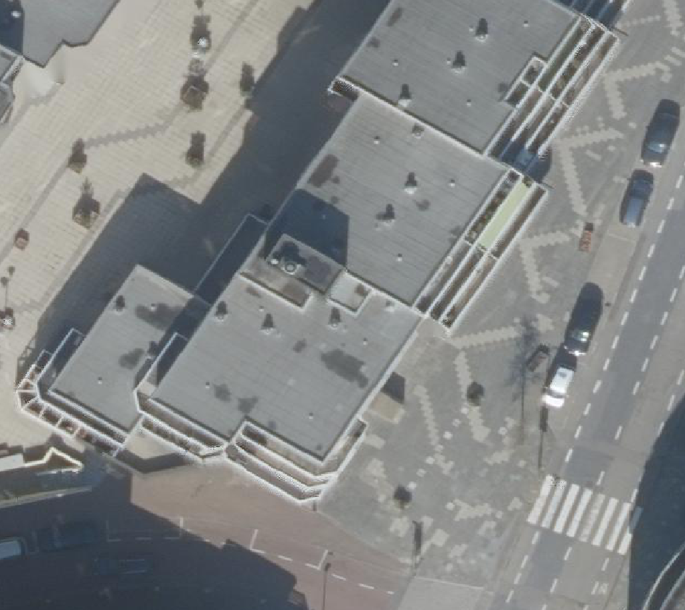 True ortho Luchtfoto op daksegment