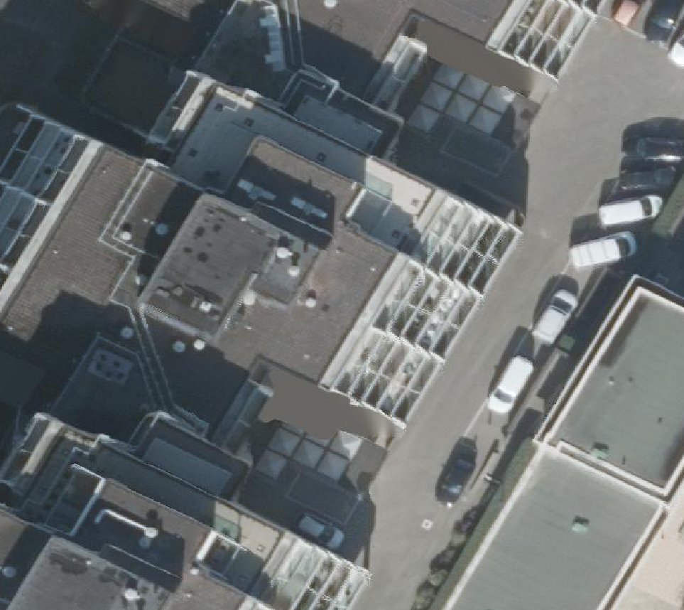 True ortho Luchtfoto op daksegment