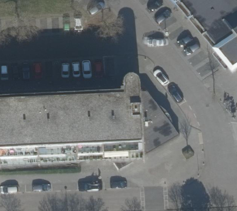 True ortho Luchtfoto op daksegment