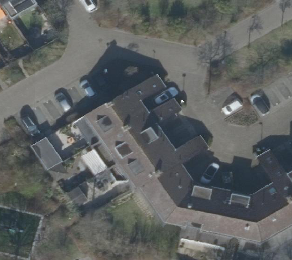 True ortho Luchtfoto op daksegment