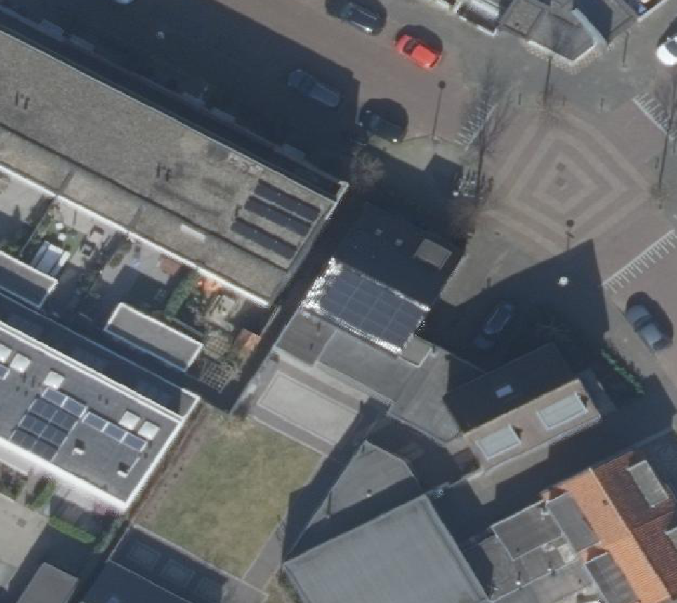 True ortho Luchtfoto op daksegment