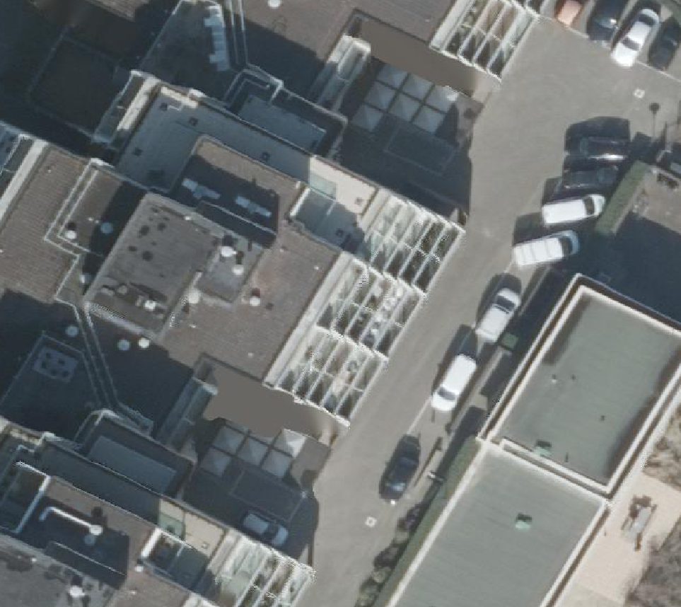 True ortho Luchtfoto op daksegment