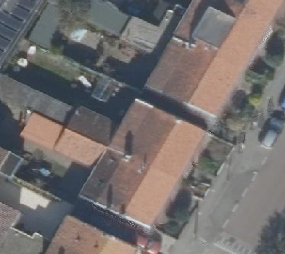 True ortho luchtfoto van Noordwijkerhout met zicht op woning