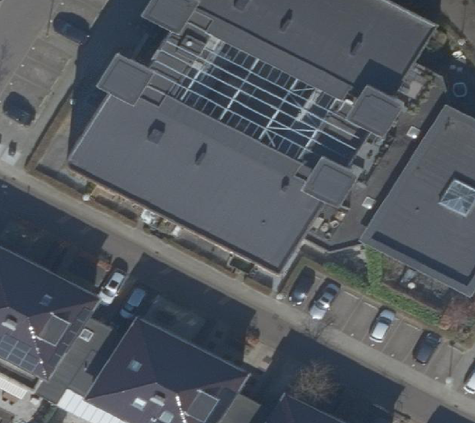 True ortho Luchtfoto op daksegment