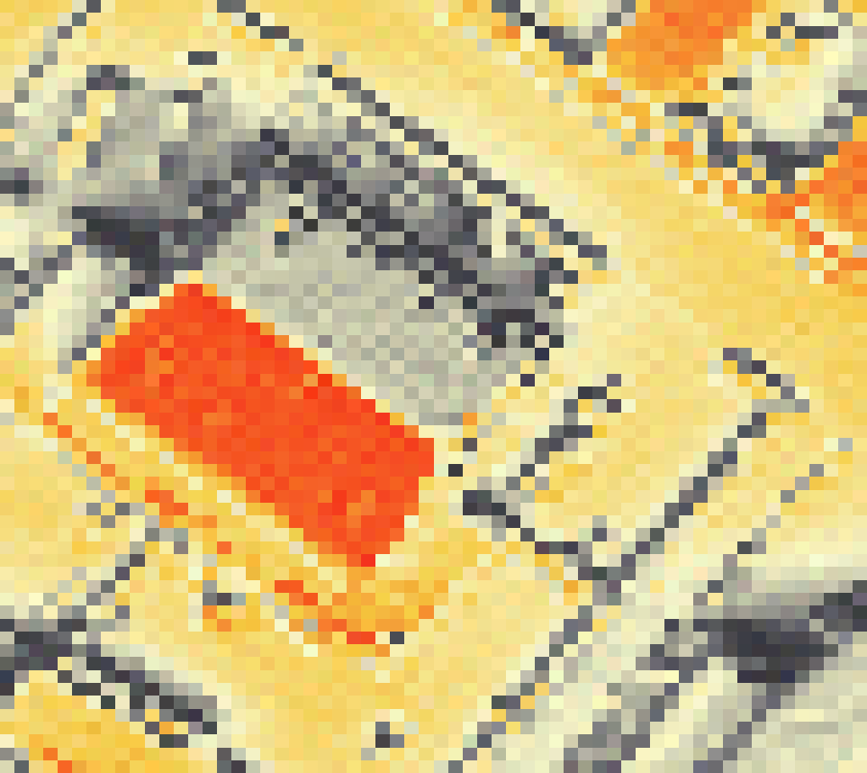 PV-irradiatie op daksegment ingezoomd met intensiteitsverdeling van zonlicht