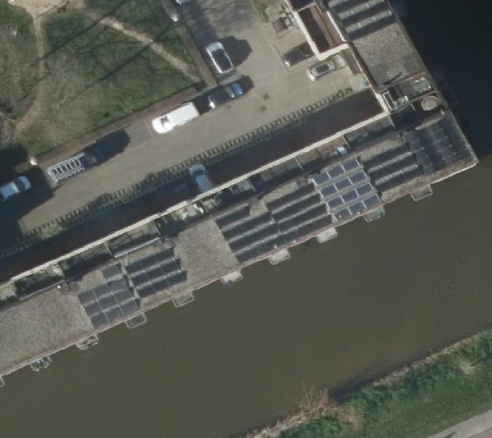 True ortho Luchtfoto op daksegment