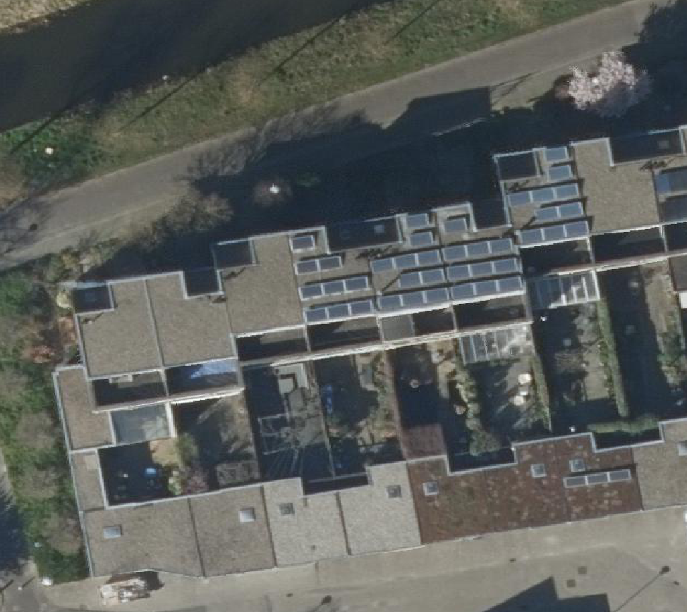 True ortho Luchtfoto op daksegment