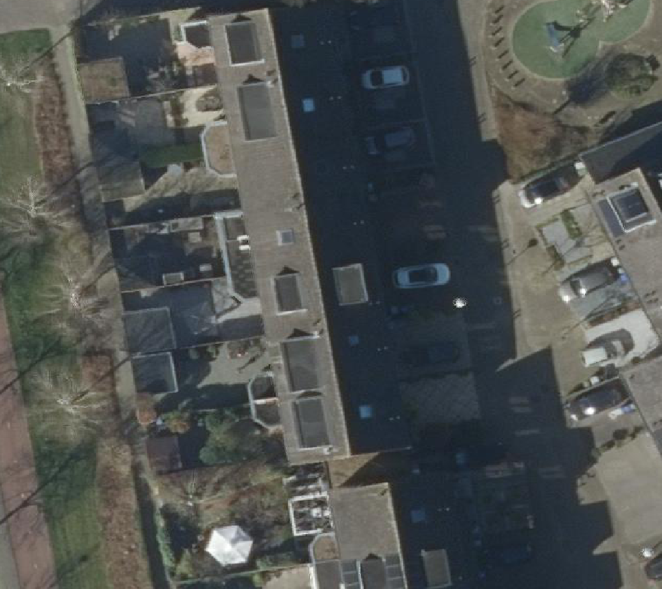 True ortho Luchtfoto op daksegment