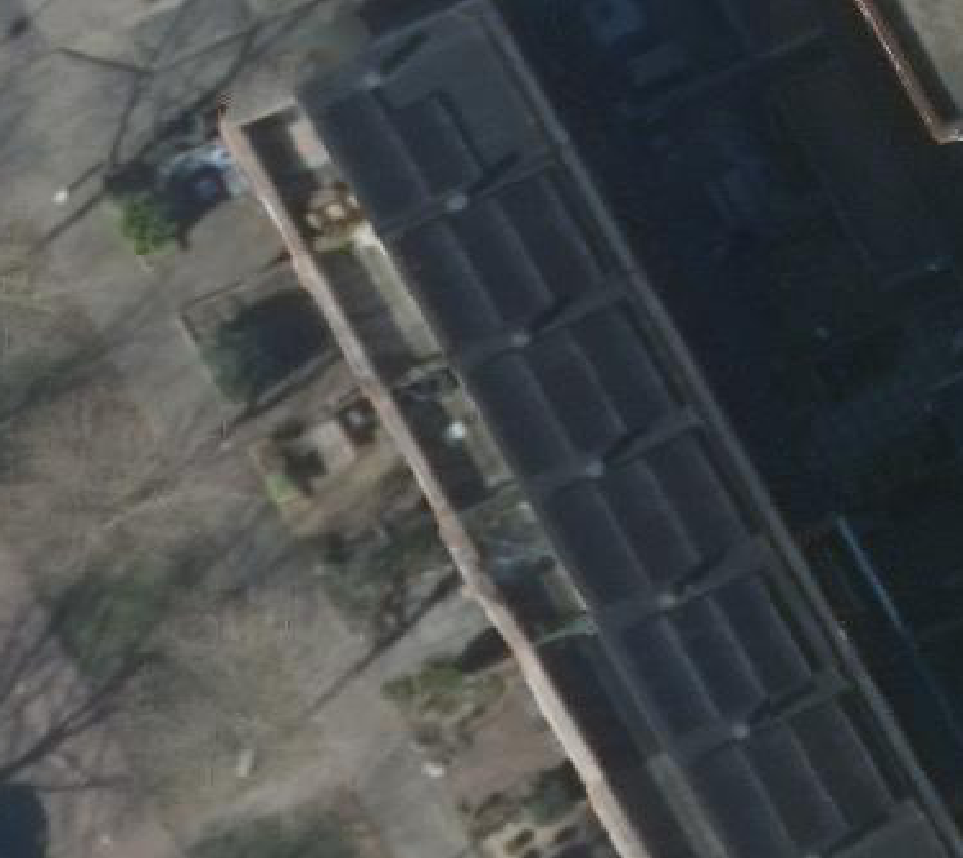 True ortho luchtfoto van Woerden met zicht op woning