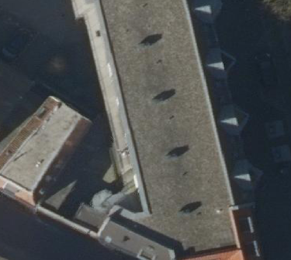 True ortho luchtfoto van Woerden met zicht op woning
