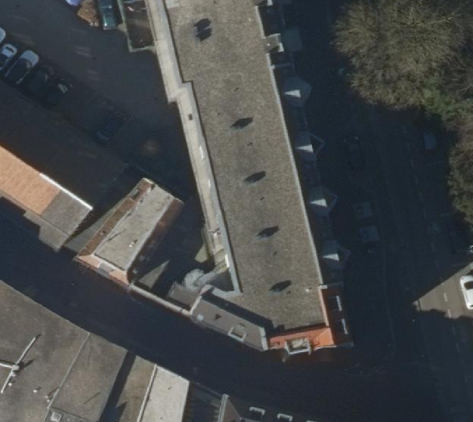 True ortho Luchtfoto op daksegment