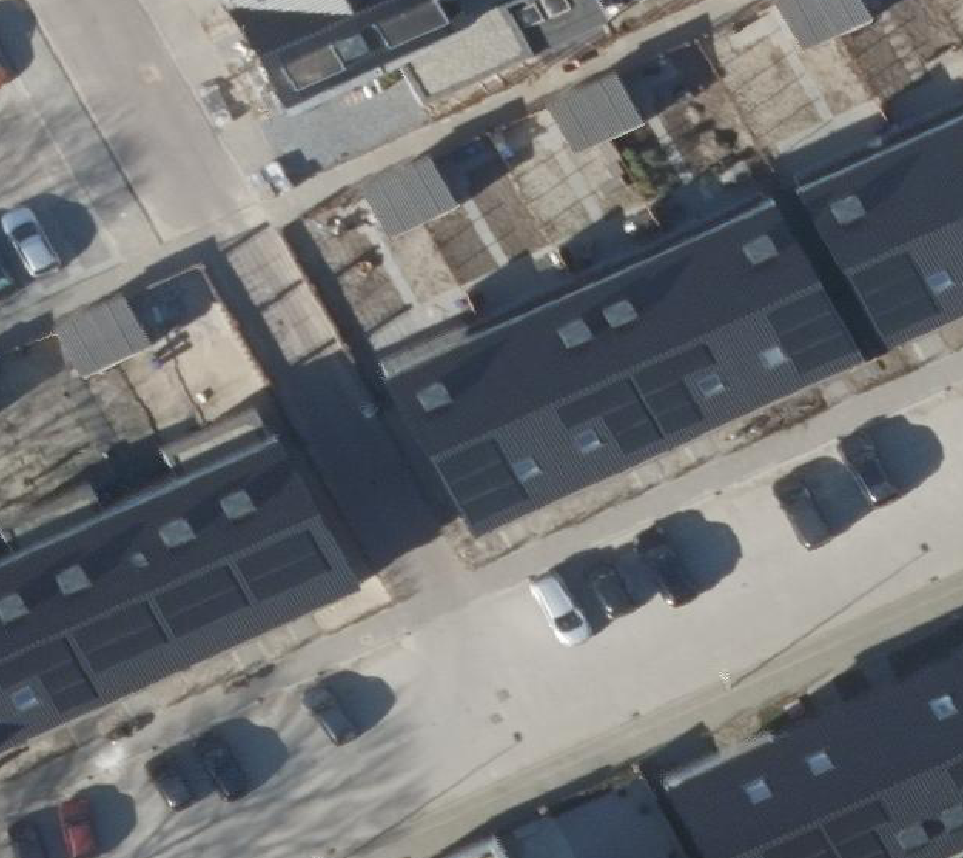 True ortho Luchtfoto op daksegment