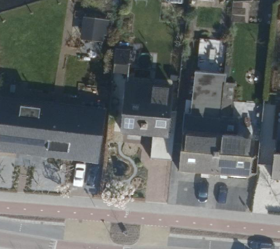 True ortho Luchtfoto op daksegment