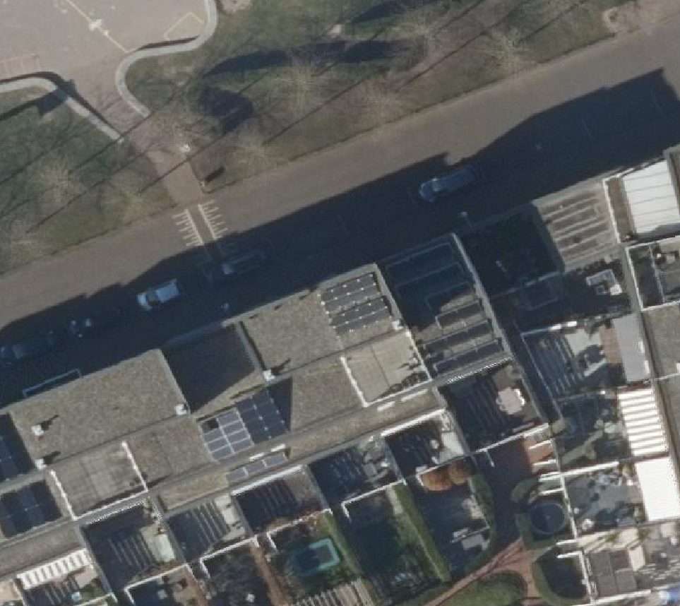 True ortho Luchtfoto op daksegment