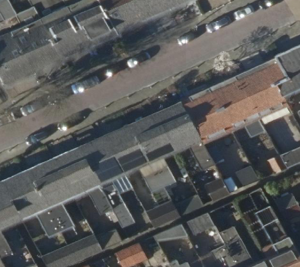 True ortho Luchtfoto op daksegment