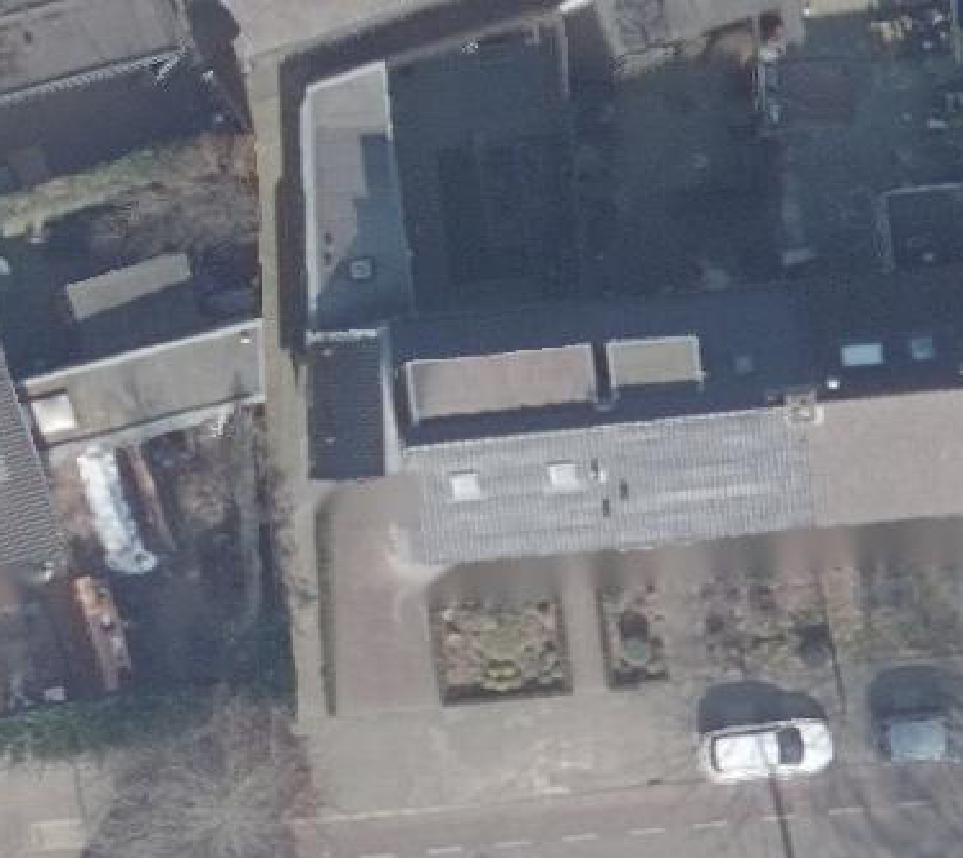 True ortho luchtfoto van Vught met zicht op woning