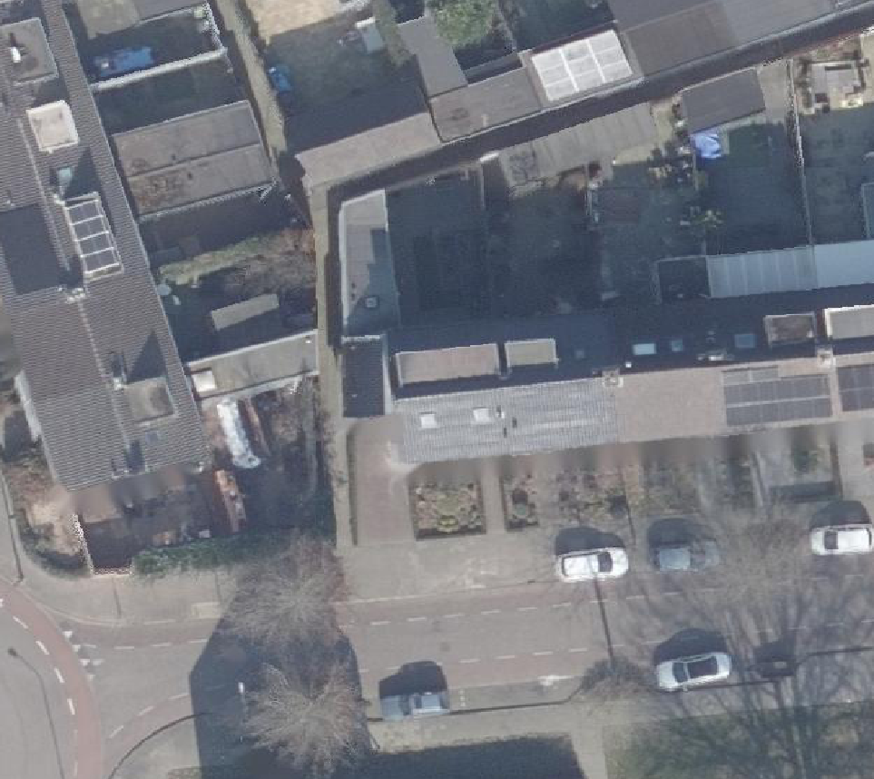 True ortho Luchtfoto op daksegment