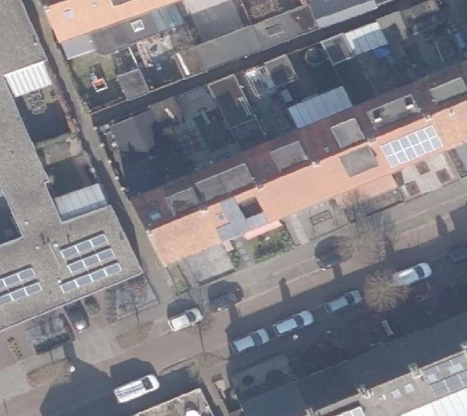True ortho Luchtfoto op daksegment