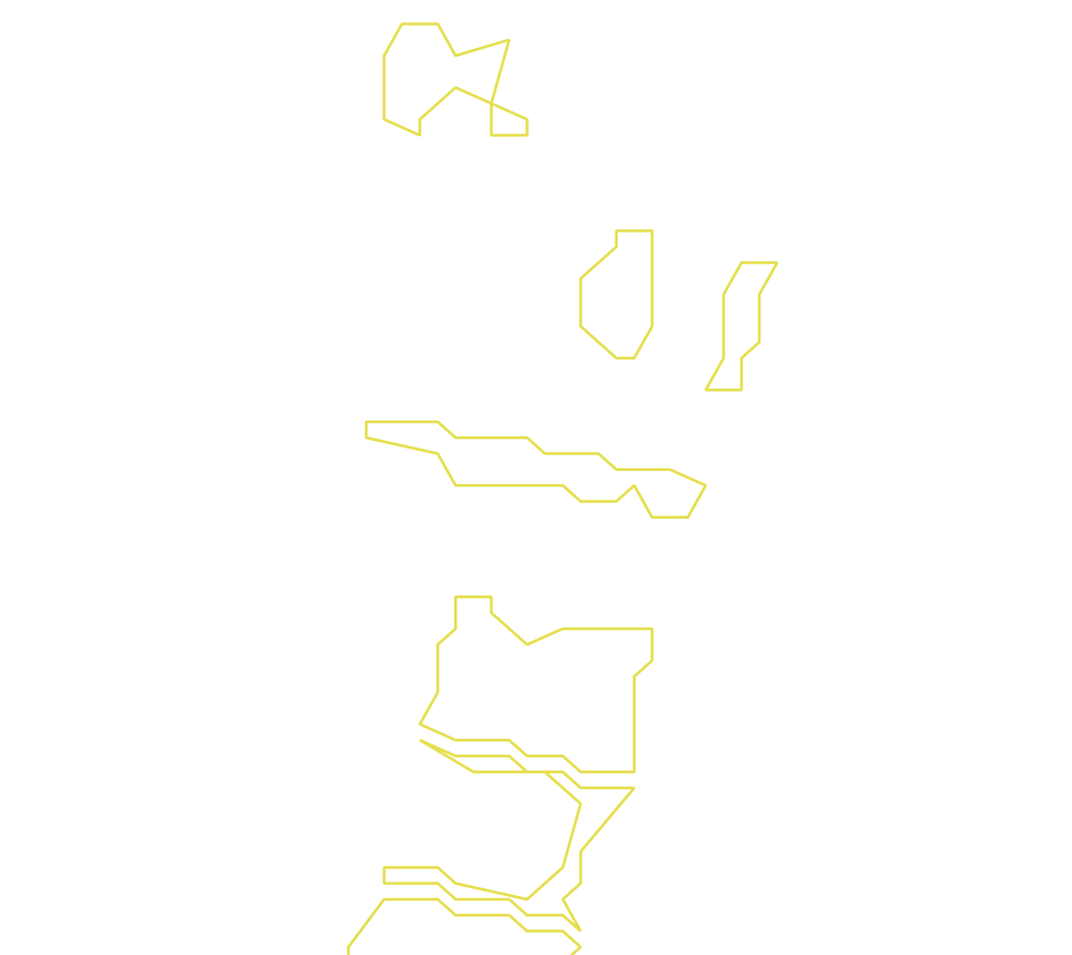 Daksegment ingezoomd met contourlijnen en structuurweergave
