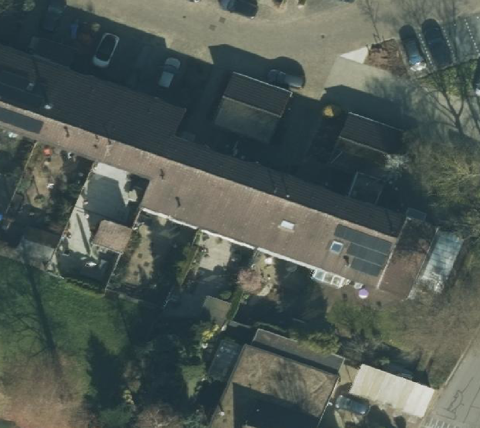 True ortho Luchtfoto op daksegment