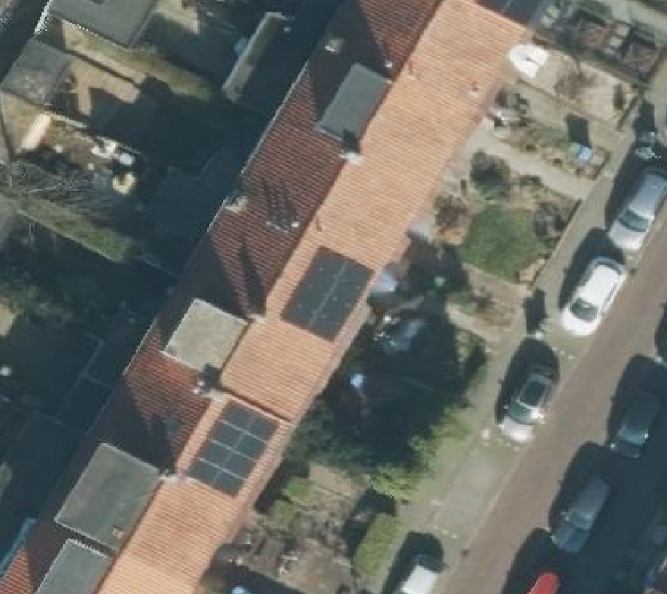 True ortho luchtfoto van Arnhem met zicht op woning