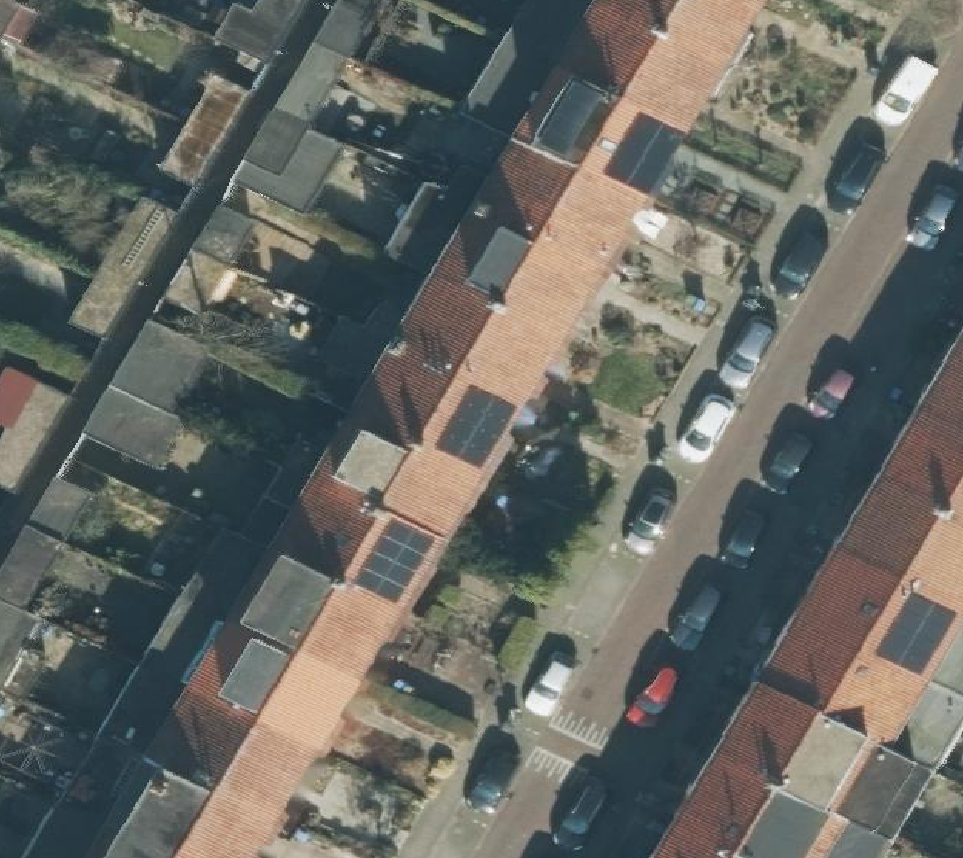 True ortho Luchtfoto op daksegment