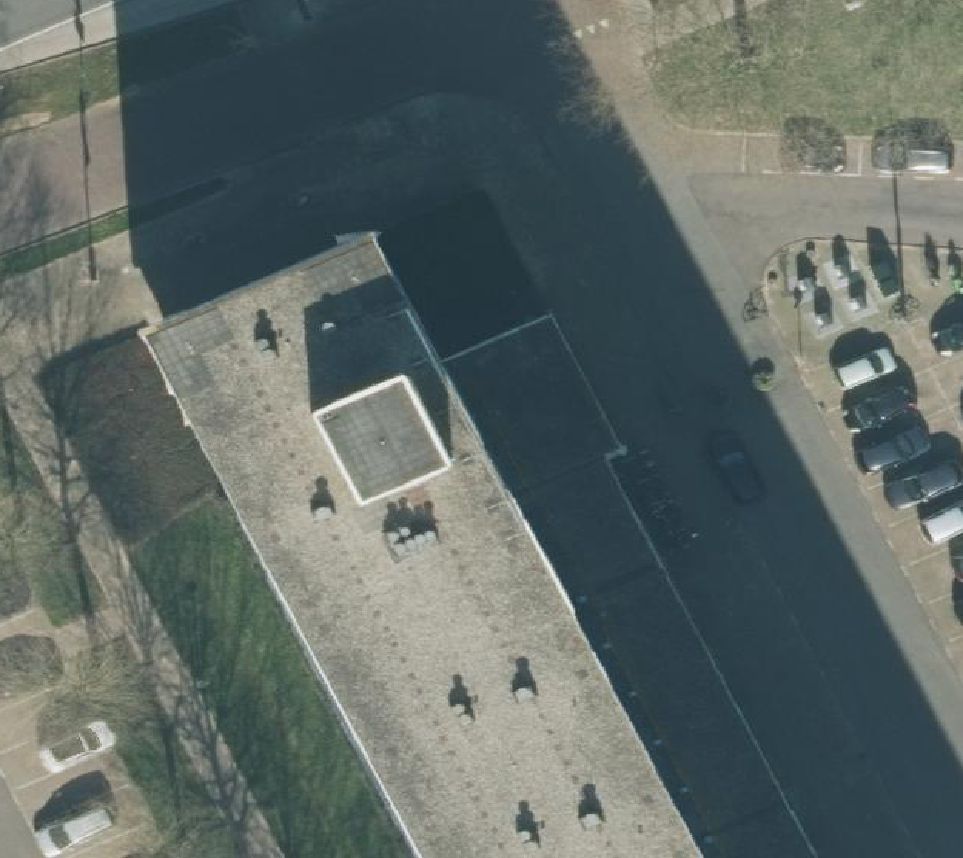 True ortho Luchtfoto op daksegment