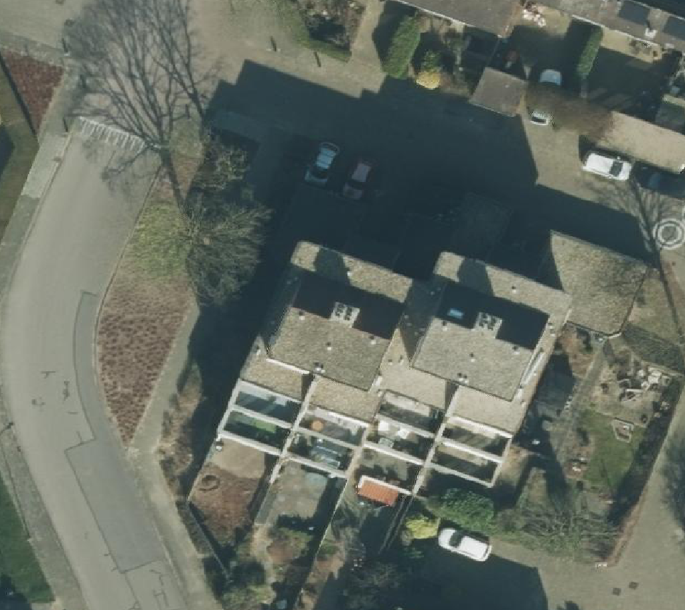 True ortho Luchtfoto op daksegment
