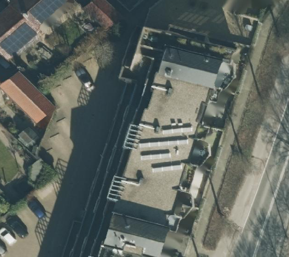 True ortho Luchtfoto op daksegment