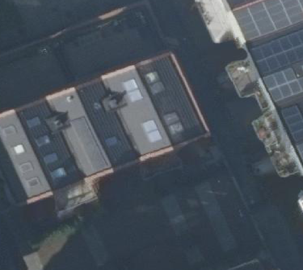 True ortho luchtfoto van Amsterdam met zicht op woning