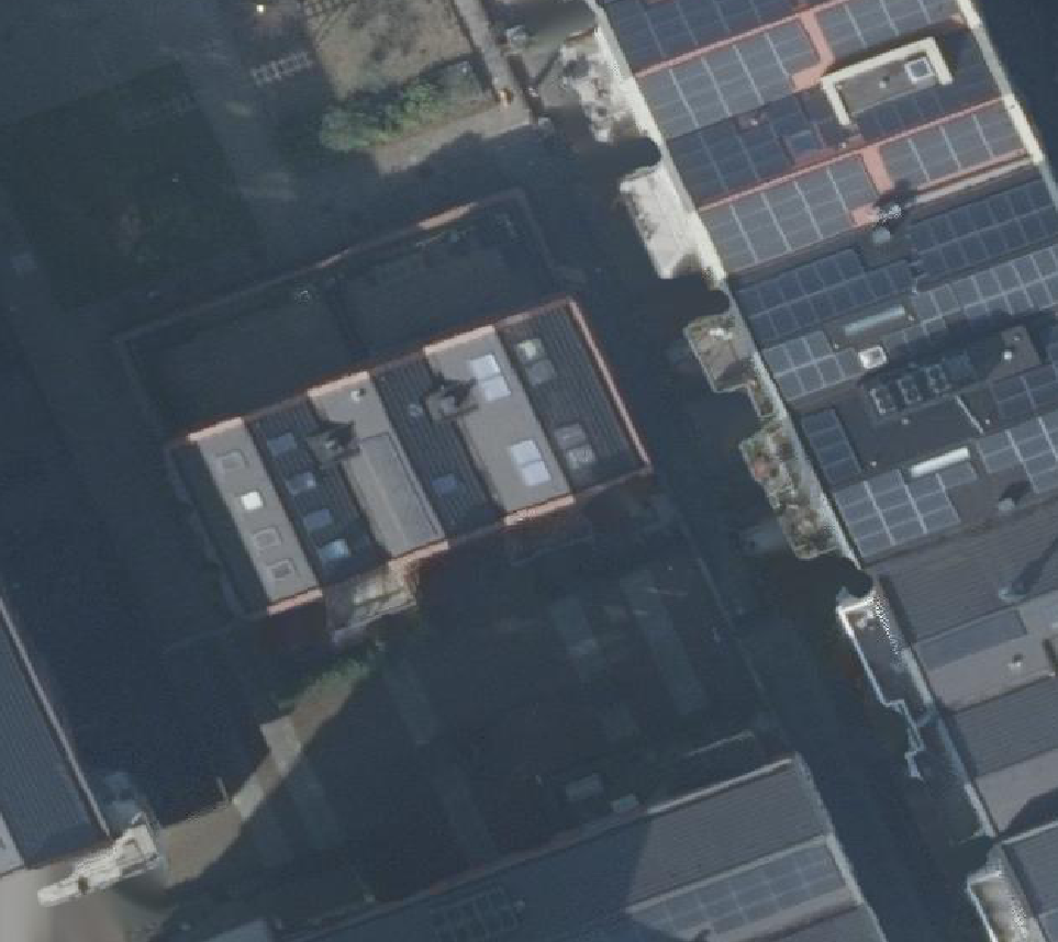 True ortho Luchtfoto op daksegment