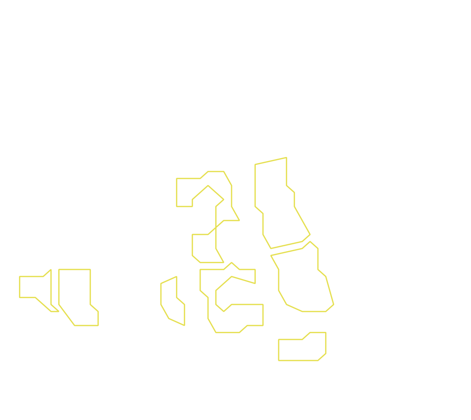 Daksegment ingezoomd met contourlijnen en structuurweergave