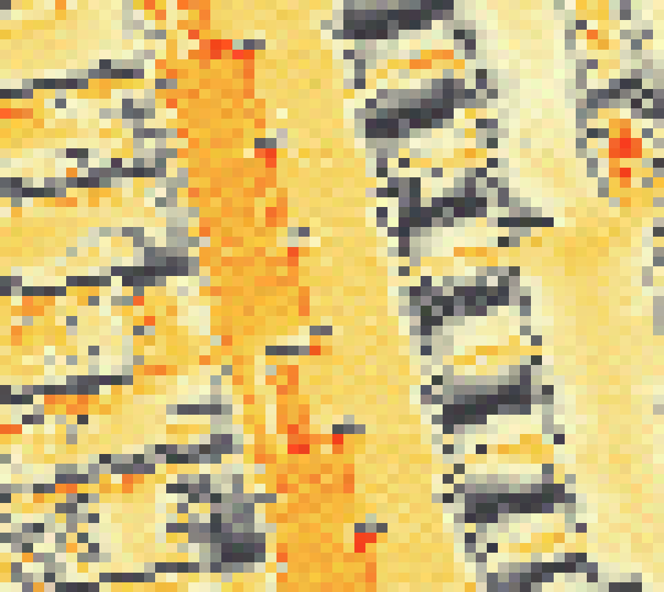 PV-irradiatie op daksegment ingezoomd met intensiteitsverdeling van zonlicht