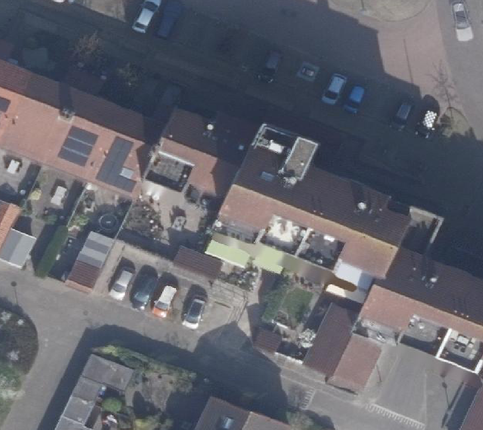 True ortho Luchtfoto op daksegment
