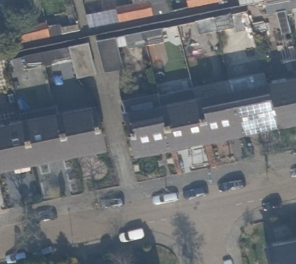 True ortho Luchtfoto op daksegment