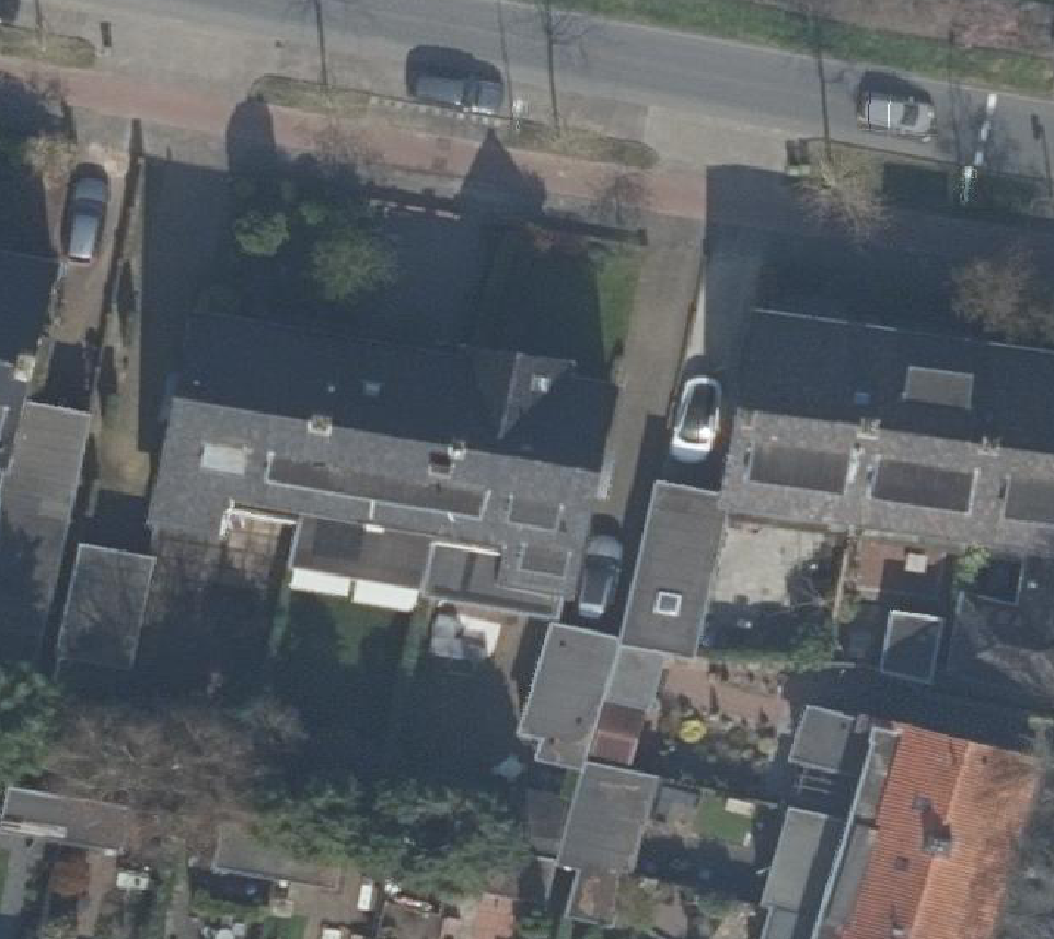 True ortho Luchtfoto op daksegment