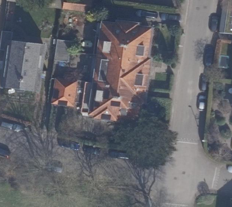 True ortho Luchtfoto op daksegment