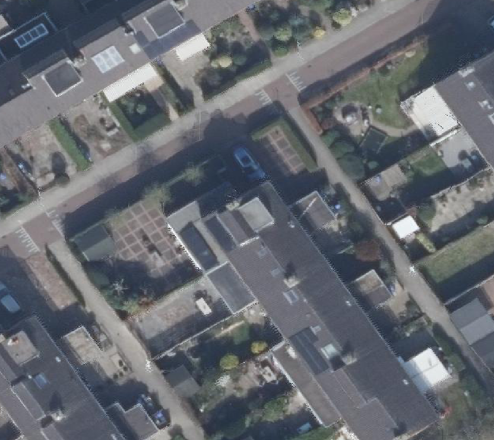 True ortho Luchtfoto op daksegment