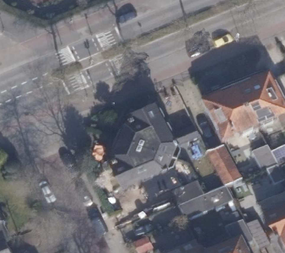True ortho Luchtfoto op daksegment